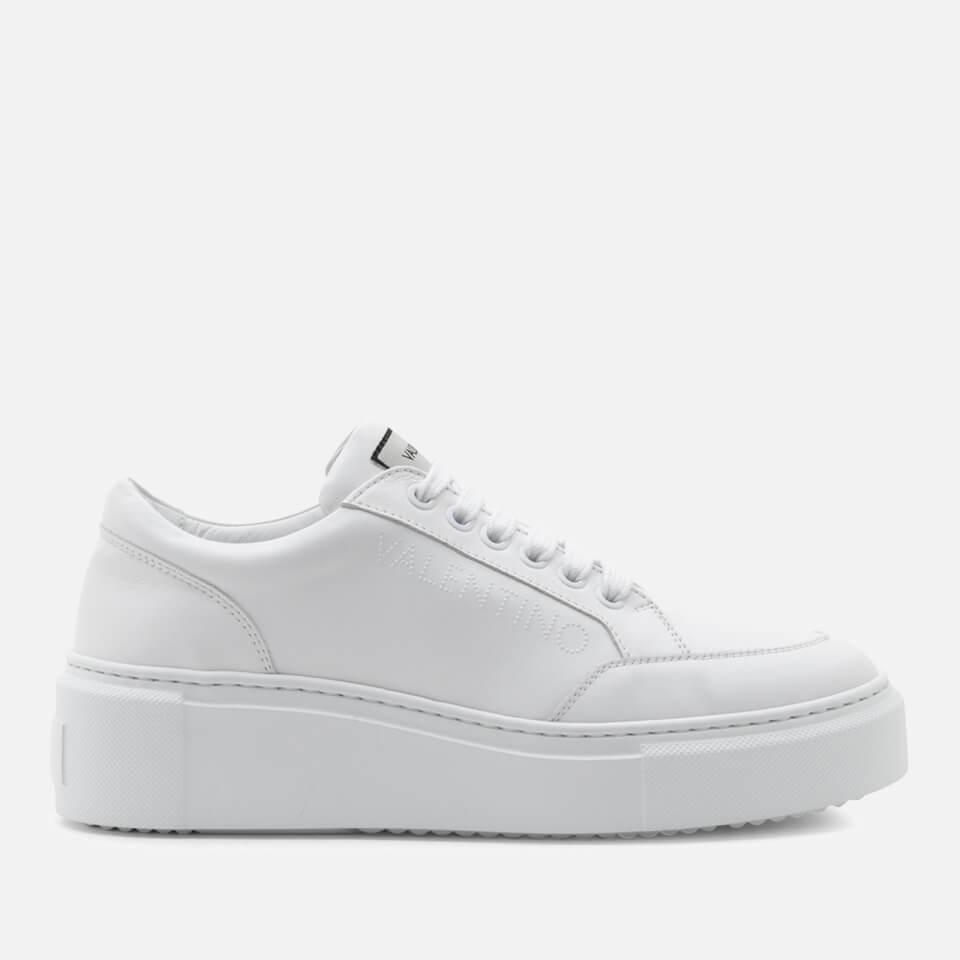 Valentino VALENTINO WOMEN'S BARAGA SUMMER EMBOSSED LEATHER FLATFORM TRAINERS