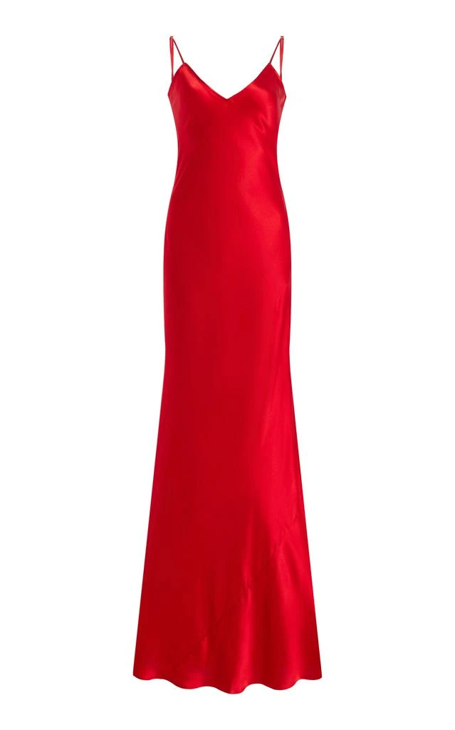 Alejandra Alonso Rojas Alejandra Alonso Rojas - Exclusive Silk Slip Gown - Red - US 6 - Moda Operandi 1