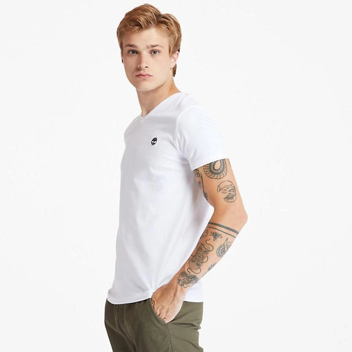 Timberland Dunstan River V-Neck T-Shirt for Men in White 4