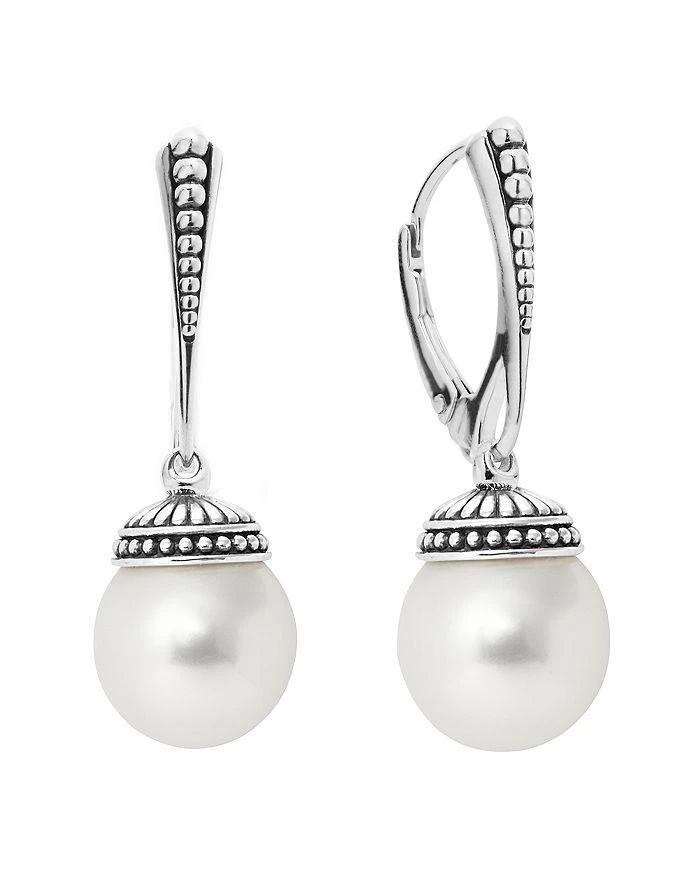 LAGOS Sterling Silver Luna Freshwater Cultured Pearl Drop Earrings