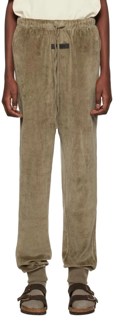 Essentials Brown Drawstring Lounge Pants 1