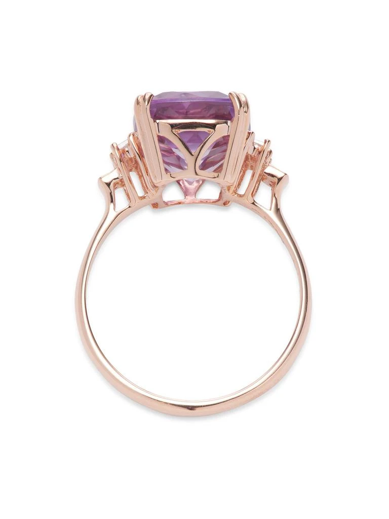 Effy 14K Rose Gold, 6.60 TCW Pink Amethyst 
0.15 TCW Diamond Ring 3