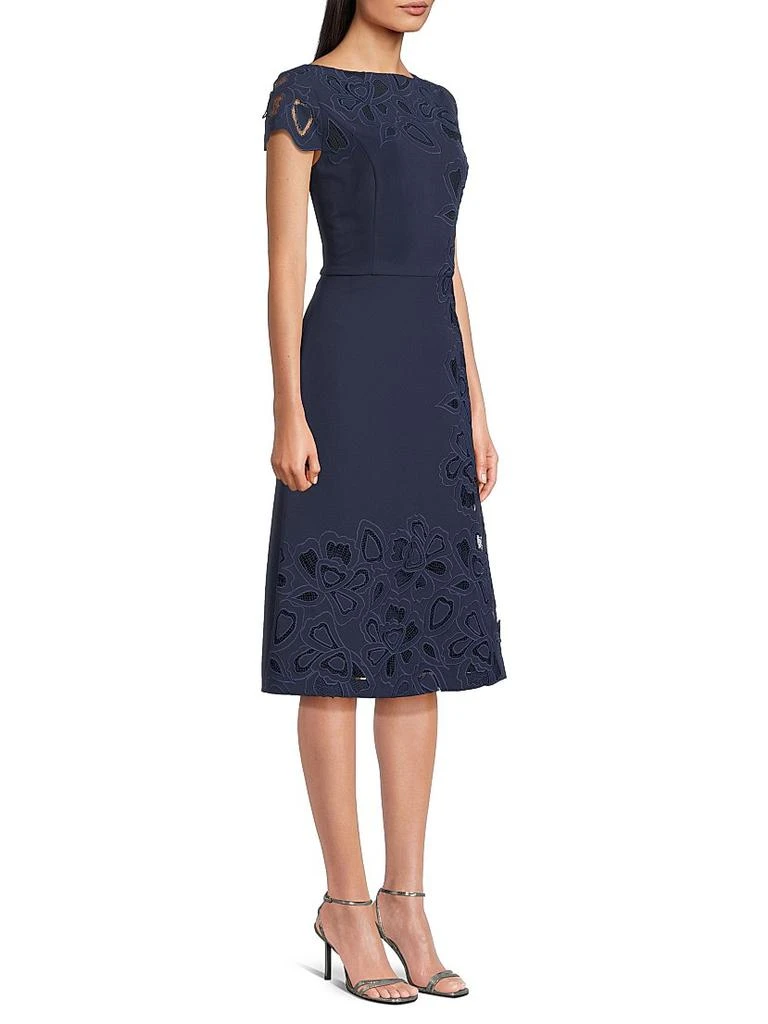 Kay Unger Women's Juliette Lace-Trimmed Cocktail Dress - Dark Midnight - Size 4