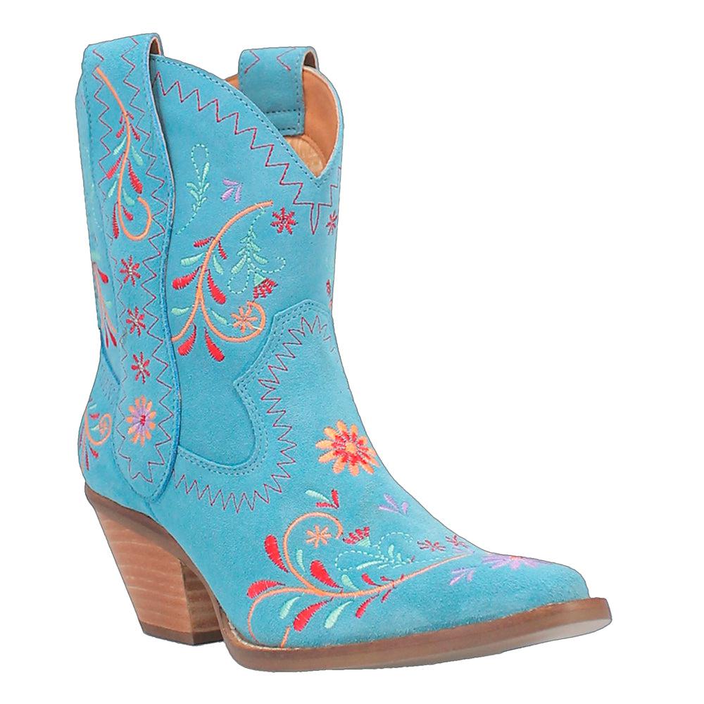 Dingo Sugar Bug Floral Embroidery Round Toe Cowboy Booties