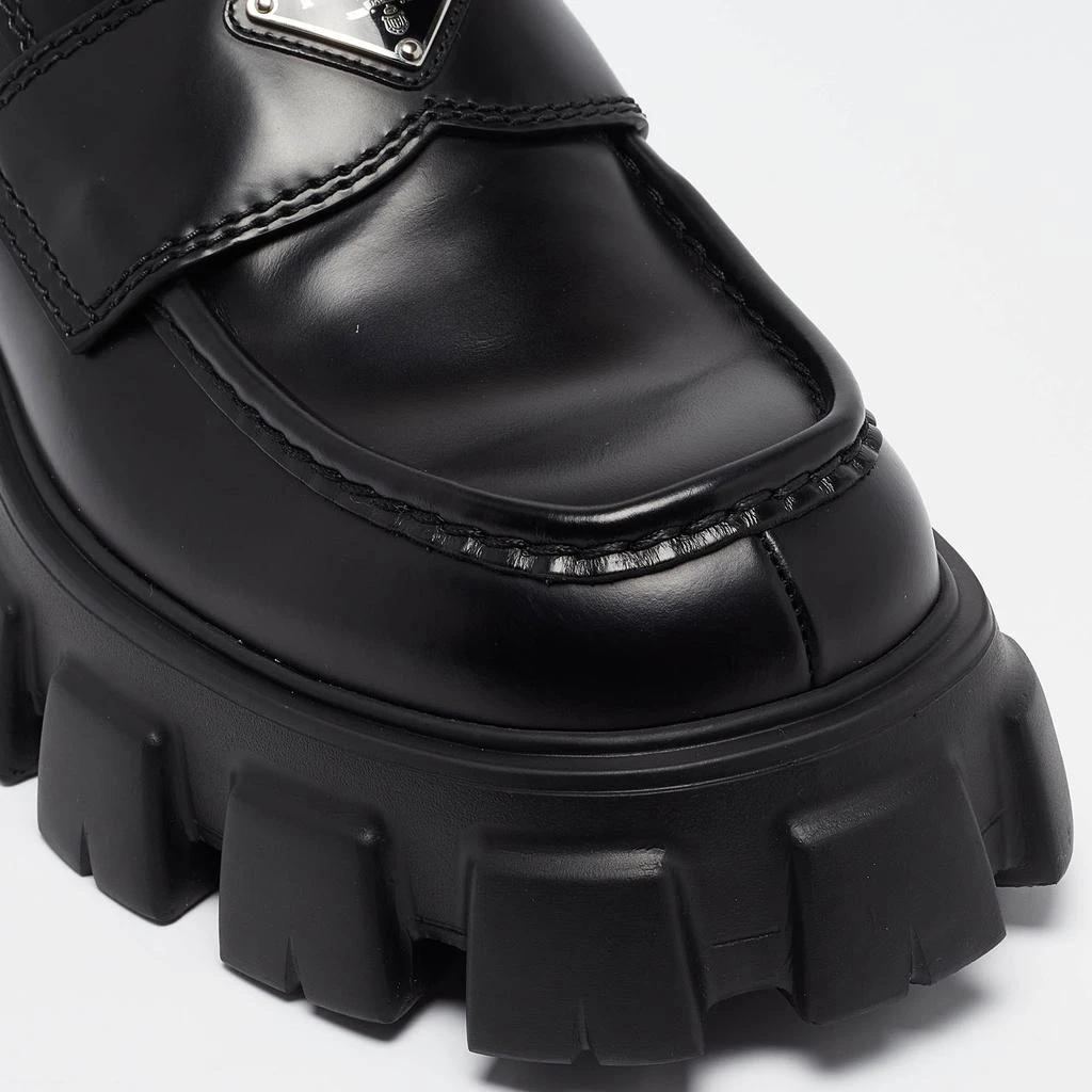 Prada Prada Black Leather Monolith Chunky Loafers Size 43.5 8