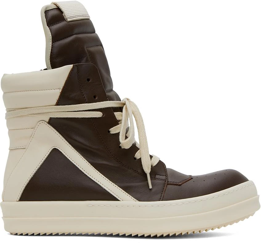 Rick Owens Brown Geobasket Sneakers 1