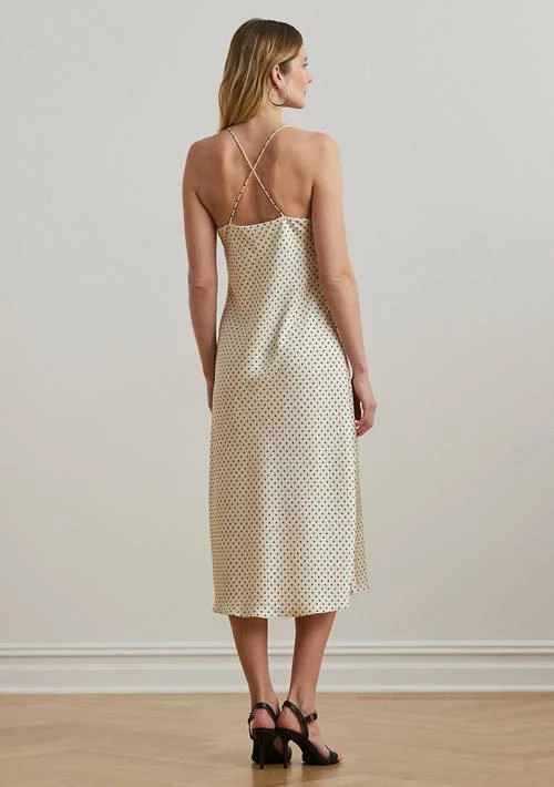 Ralph Lauren Ralph Lauren Polka Dot Satin Charmeuse Slip Dress 2