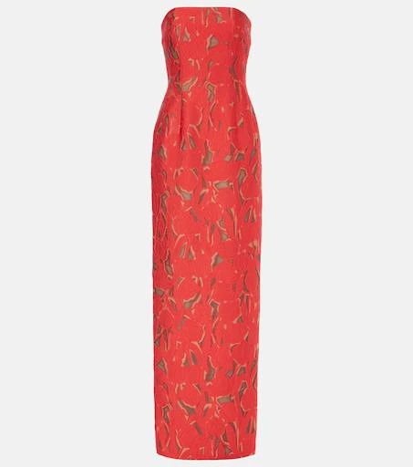 slim fit dress slacks Jacquard Fitted Corset Bustier Dress – POST MERIDIEM main image 0