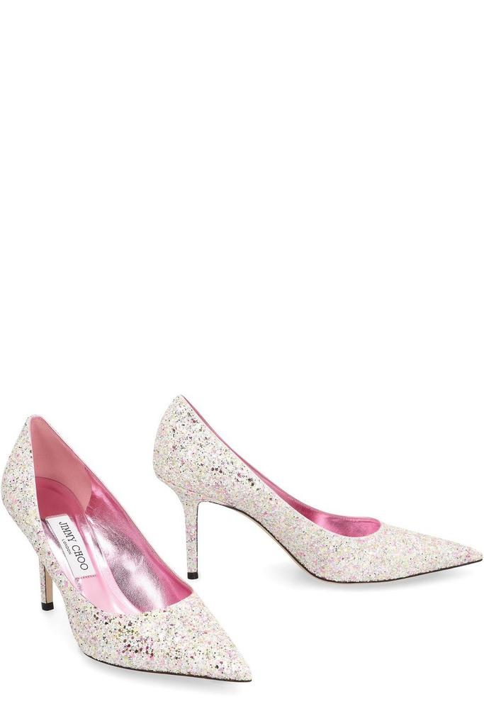 Jimmy Choo Jimmy Choo Love 85 Glittered Pointed-Toe Pumps