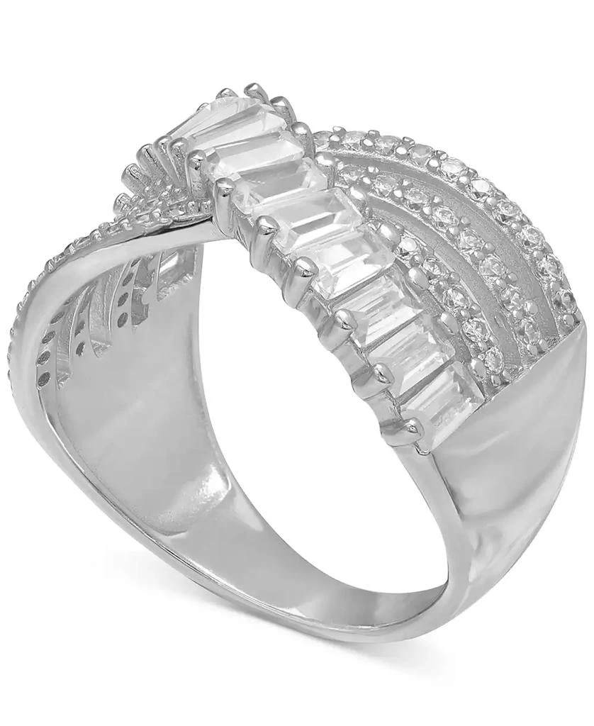 Giani Bernini Cubic Zirconia Triple Row Baguette
Pave Crossover Ring (3 ct. t.w.) in Sterling Silver or 18K Gold over Sterling Silver 4