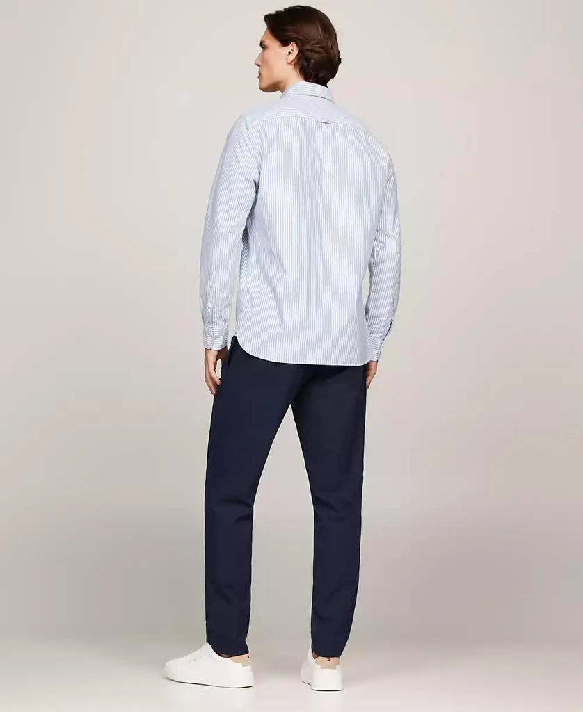 Tommy Hilfiger Men's Regular-Fit Striped Heritage Oxford Long-Sleeve Shirt 4