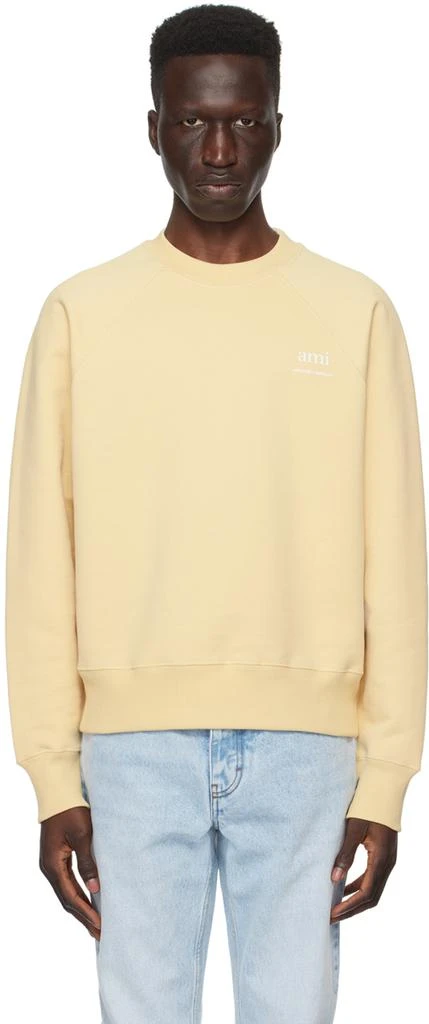 AMI Paris Yellow Printed Sweatshirt 1