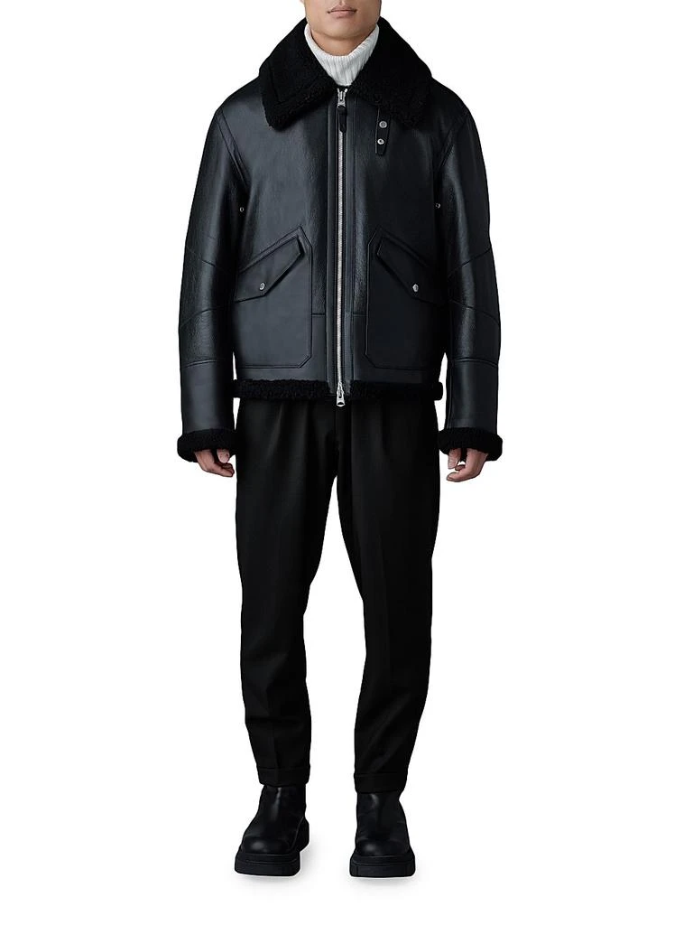 Mackage Atlas Shearling & Leather Aviator Jacket 2