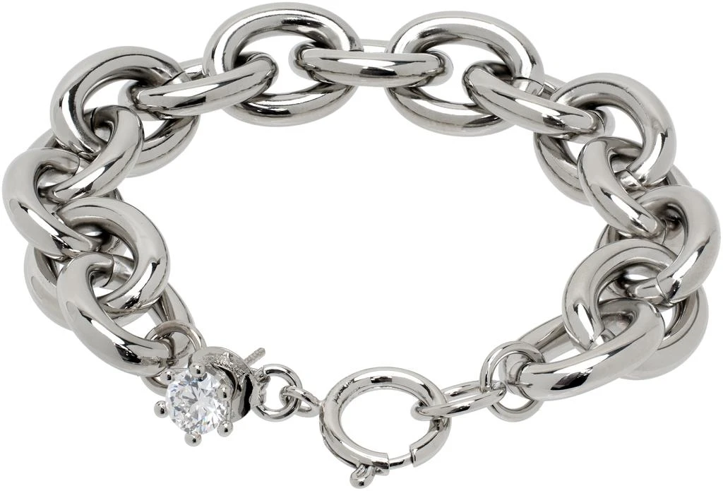 D'heygere Silver Solitaire Chain Bracelet 2