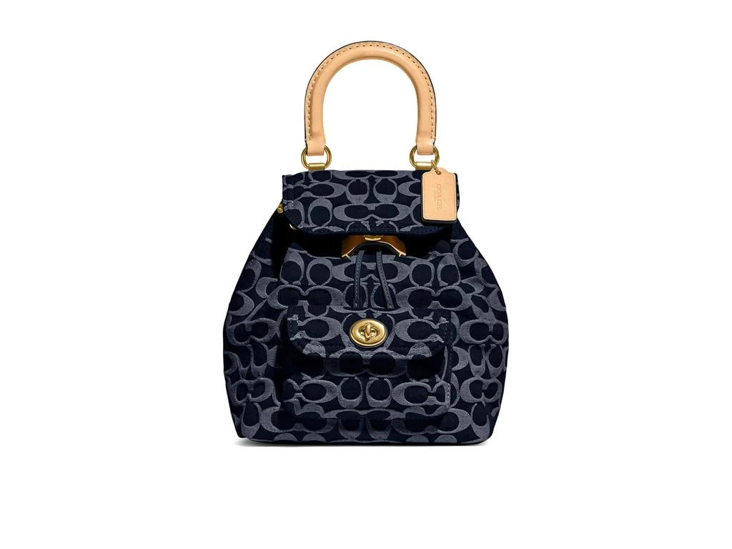 Coach Washed Denim Signature Riya Backpack 21 1