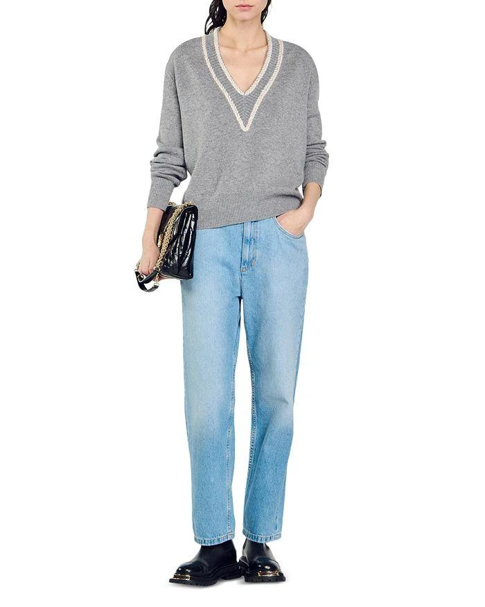 Sandro Cleo V Neck Sweater 2