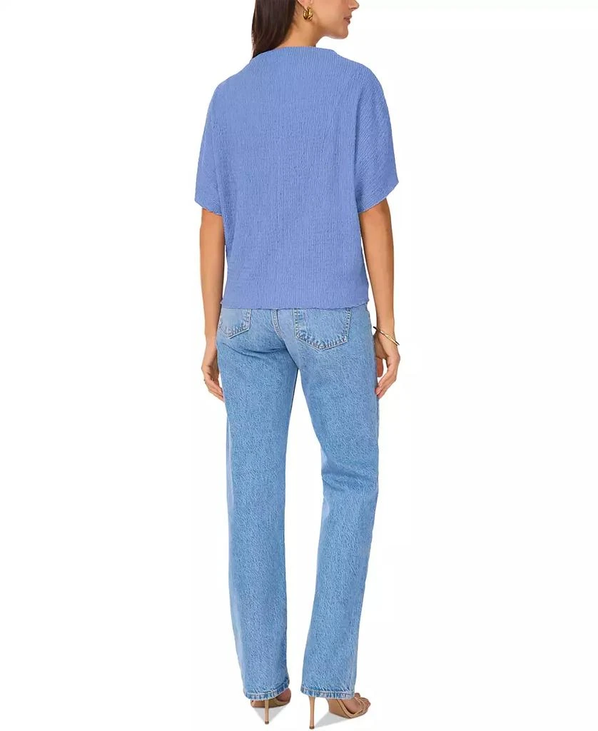 Vince Camuto Women's Textured High Neck Wide Sleeve Top 4