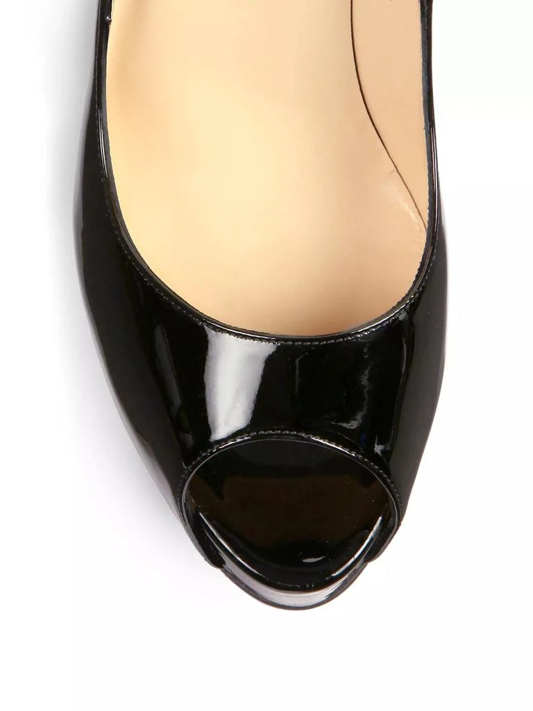 Christian Louboutin Very Privé 120 Peep-Toe Patent Leather Pumps 3