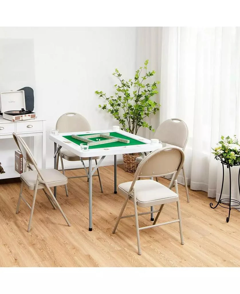 GOUUN 4-Player Mahjong Game Table with Iron Frame 7