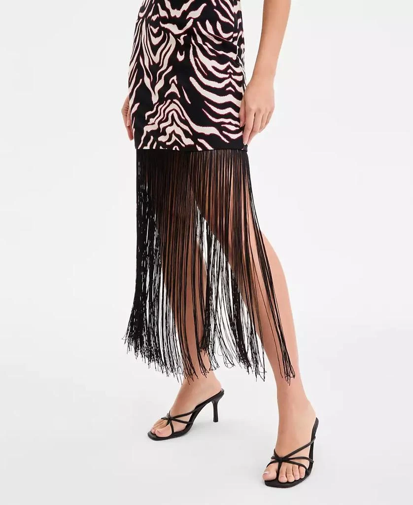 Bar III Women's Printed Sleeveless Fringe-Hem Dress, Exclusively at Macy's 4