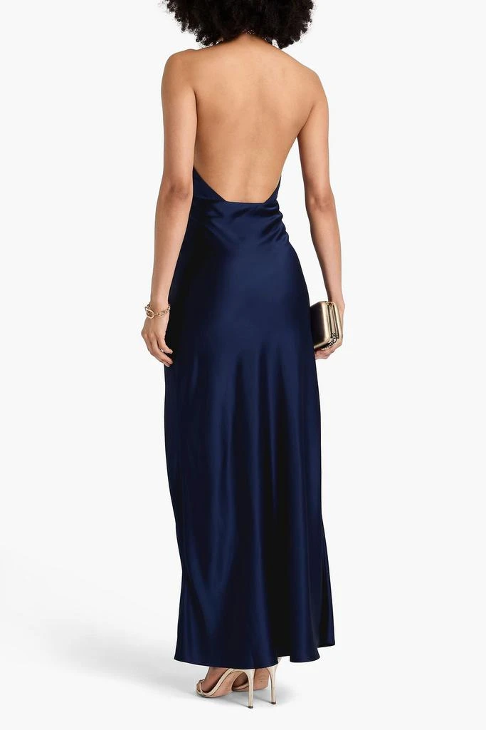 navy blue dress for baby girl Sleek Ponti Split Gown by Nicholas