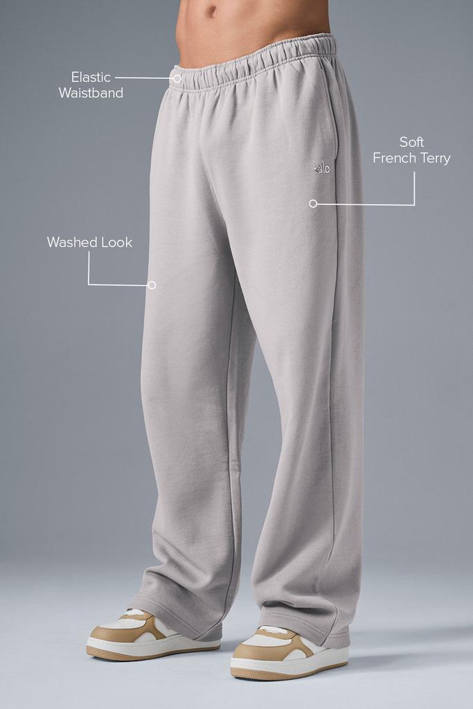 Alo Washed Accolade Straight Leg Sweatpant - Grey Sky Wash