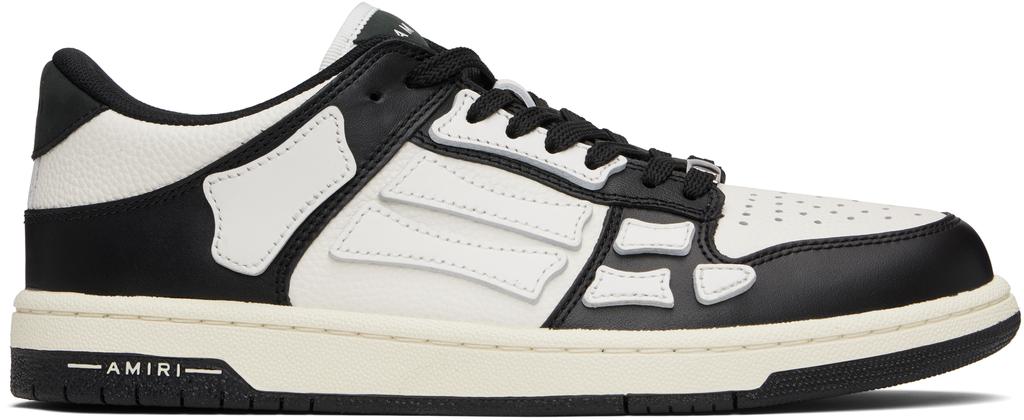 AMIRI Black & White Skel Top Low Sneakers