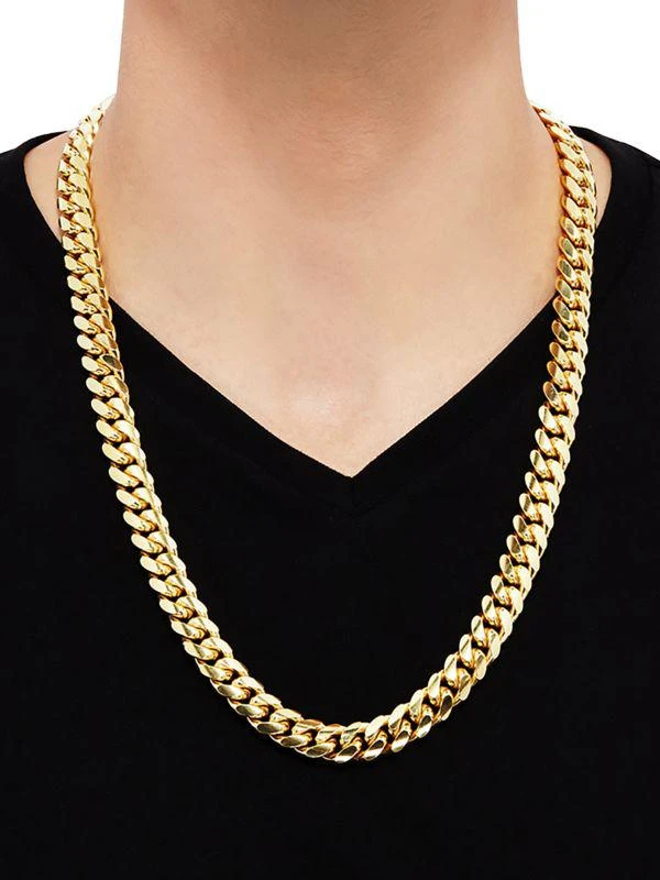 Saks Fifth Avenue 14K Yellow Goldplated Cuban Chain Necklace 3