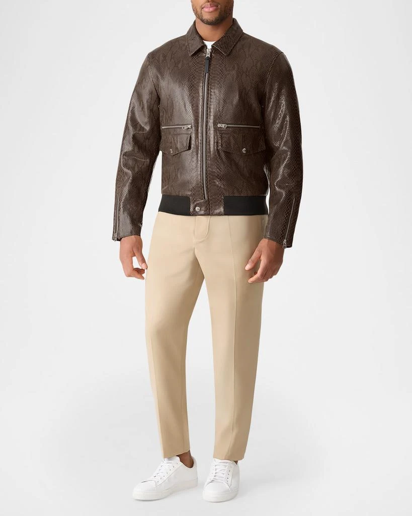Mackage Men
s Jakari Snake Pattern Leather Zip Jacket 2