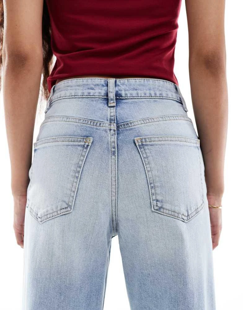 Miss Selfridge Miss Selfridge Petite straight leg jean in mid wash 4