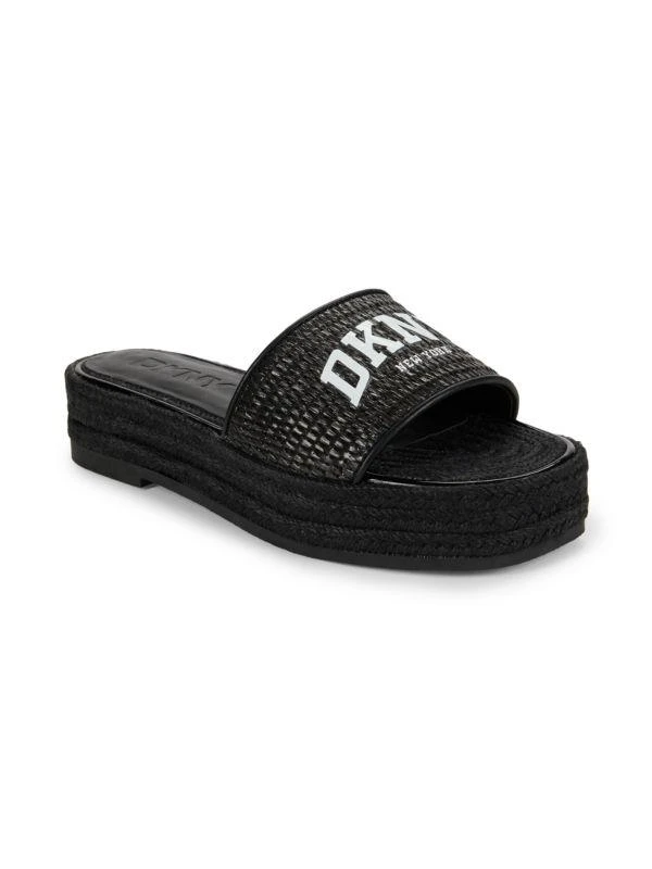 DKNY 38MM Fiona Arch Logo Platform Slides 2