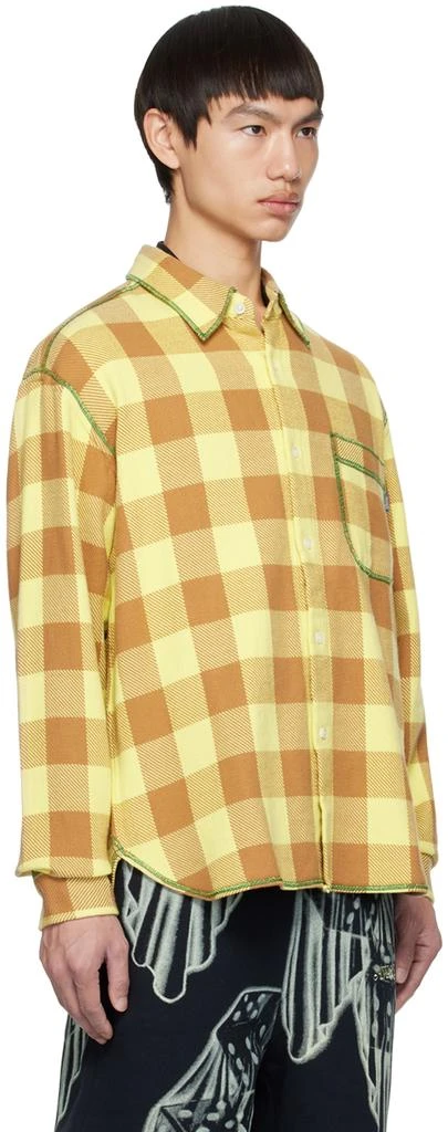 Awake NY Yellow & Brown Check Shirt 2