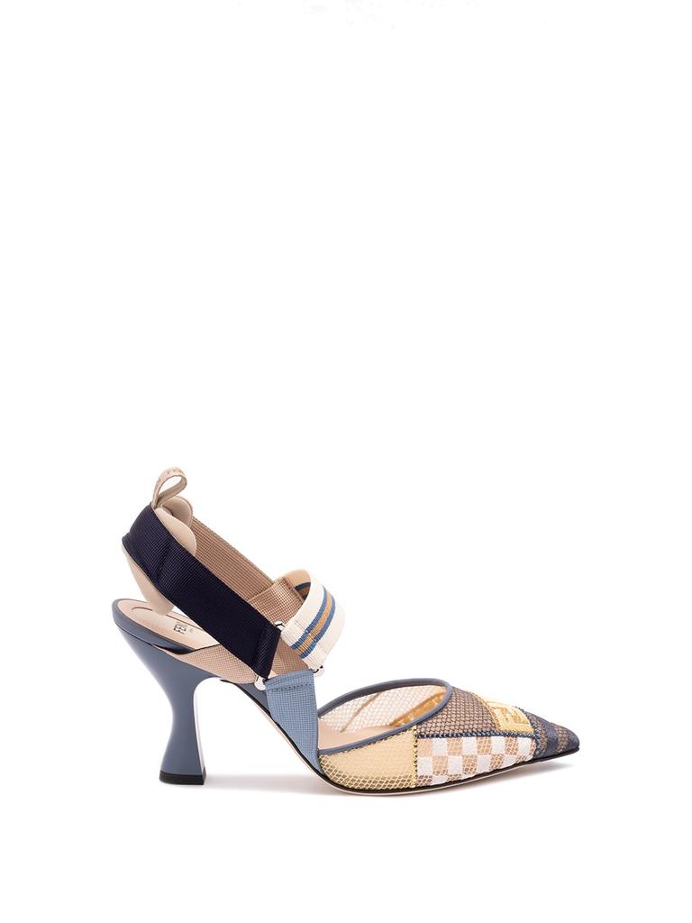 【FENDI】レディース☆Colibri Lite スリングバック パンプス Colibrì Lite Technical fabric Blue | Fendi