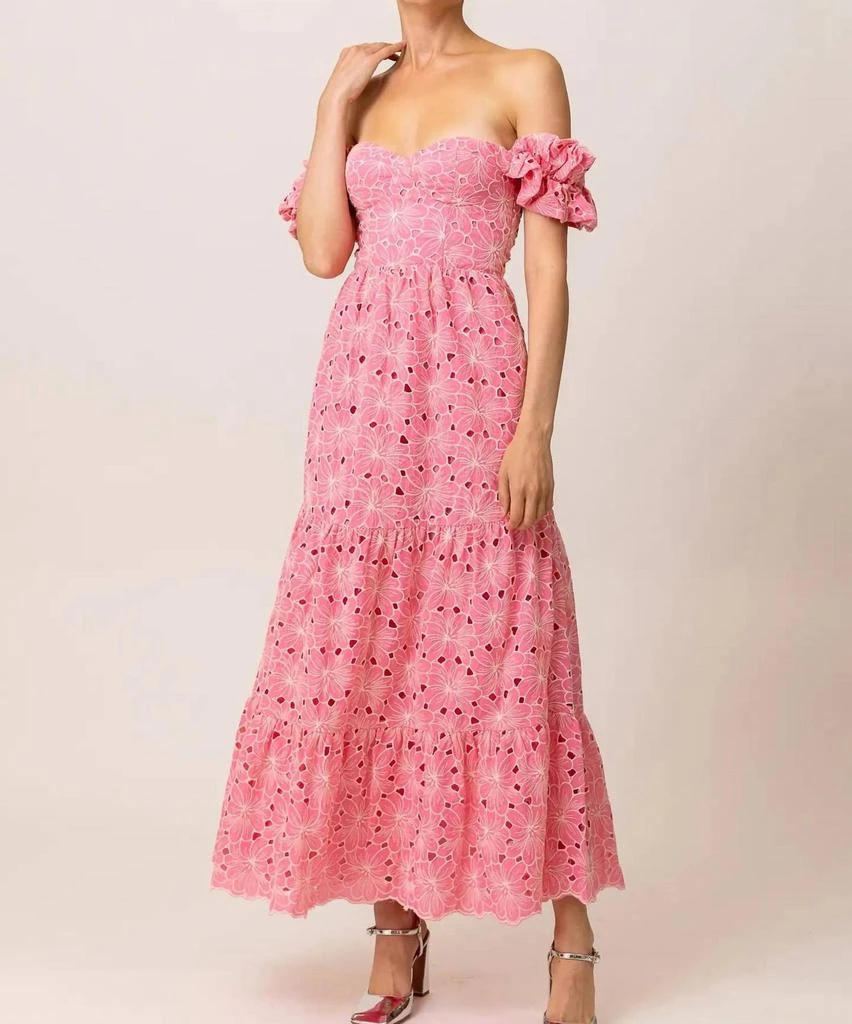 chinese dress ladies Long Sleeve Collared Twofer Sweater Dress in Champagne Blush Black main image 1