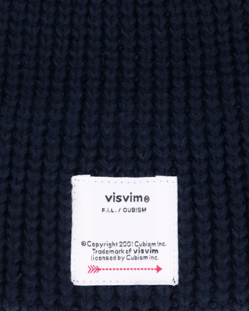 VisVim Knit Cotton Beanie Navy - Hats - BeyondStyle