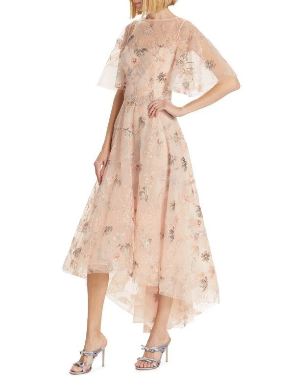 Teri Jon Sequin-Embellished High-Low Dress 1