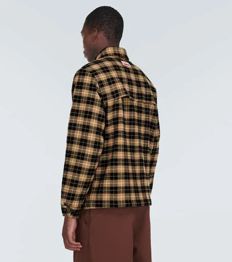 Kenzo Checked wool-blend overshirt 4