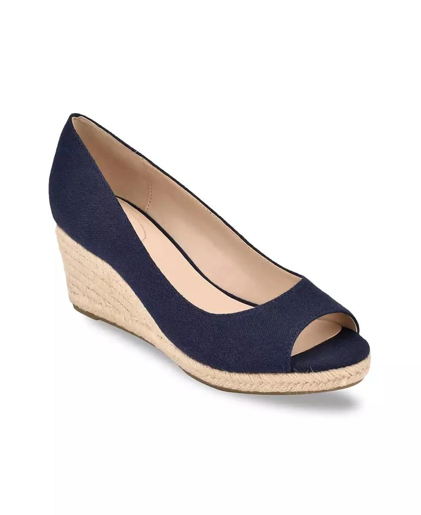 Bandolino Women's Nuri Peep Toe Espadrille Wedge Sandals 1