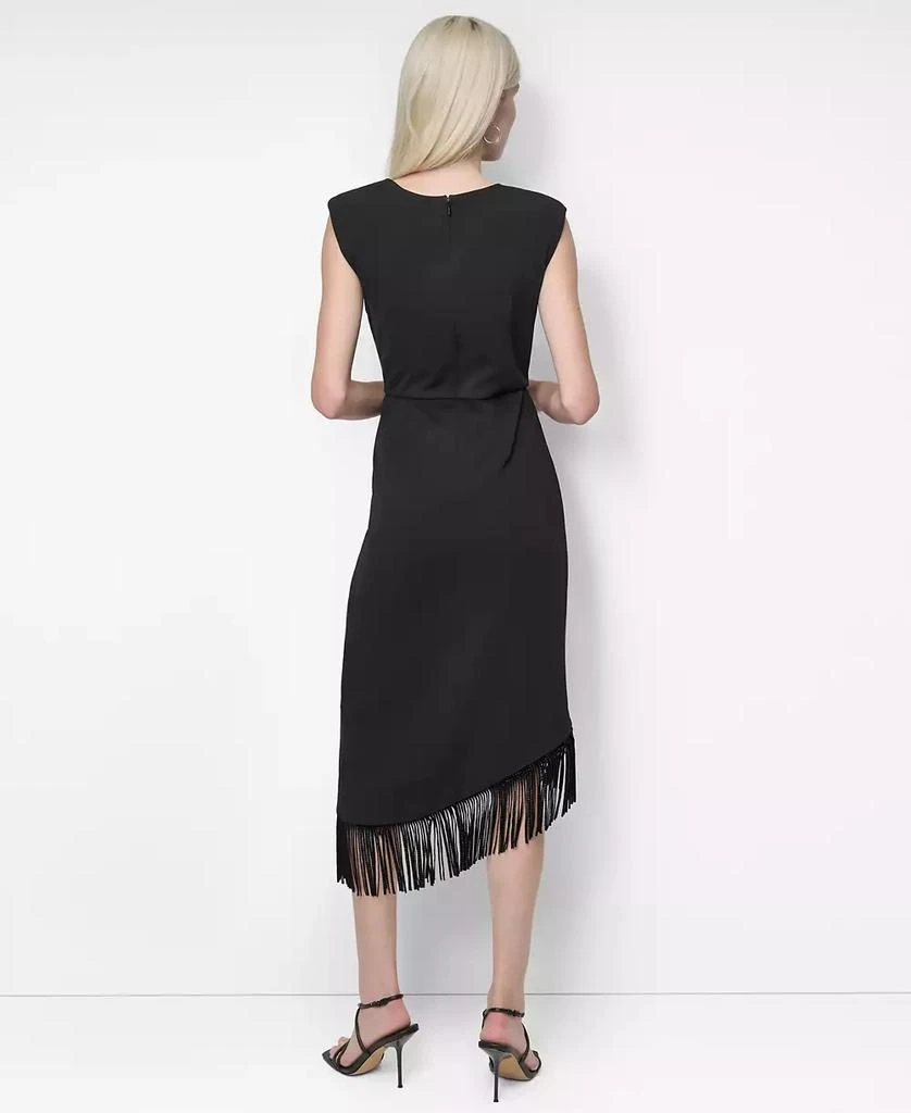 DKNY Women's Asymmetrical Fringe-Hem Cocktail Dress 2