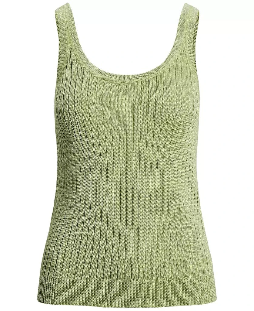 Ralph Lauren Women's Metallic Rib-Knit Sweater Tank Top 5