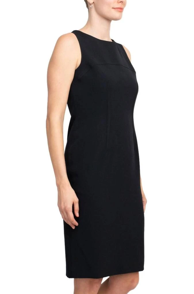 Le Suit Le Suit - Boat Neck Sleeveless Crepe Dress With Windowpane Jacket Set 5