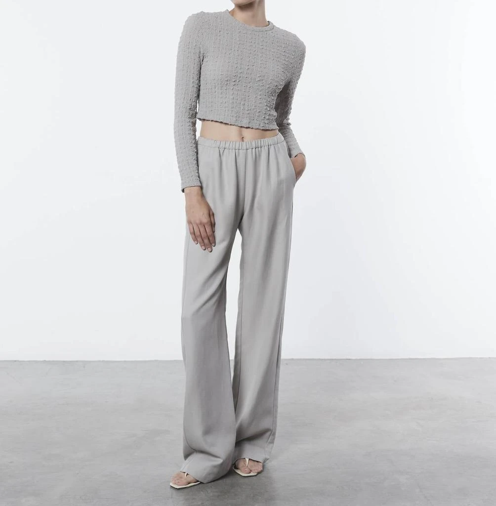 Enza Costa Enza Costa - PUCKERED LONG SLEEVE CREW TEE 1