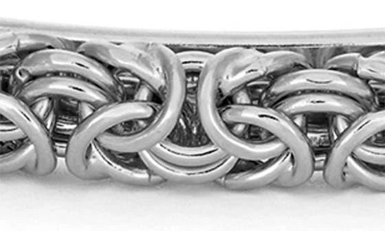 FZN Sterling Silver Byzantine Bangle 2