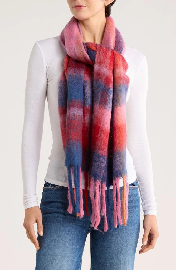 BCBG Plaid Blanket Wrap Scarf