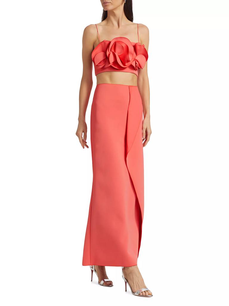 Acler Underwood Frilled Bandeau Crop Top