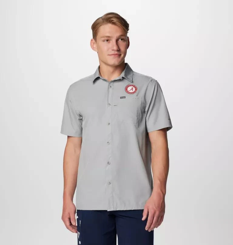 Columbia Columbia Men's Collegiate PFG Slack Tide  Camp Shirt - Alabama- 1