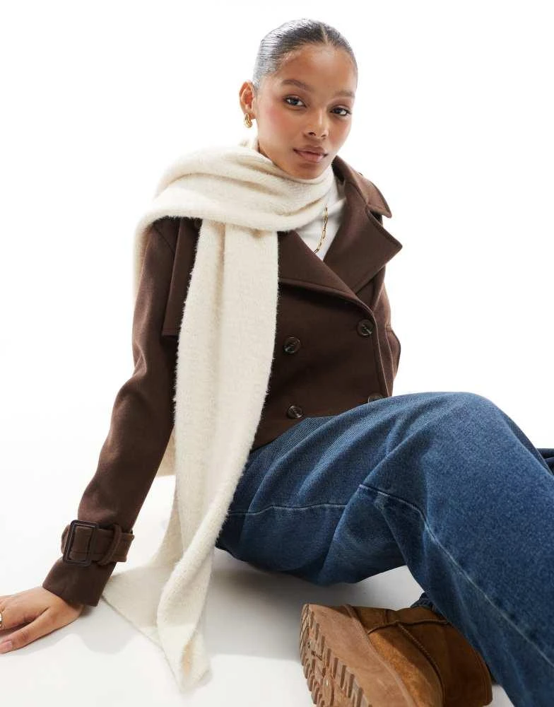 Cotton:On Cotton On fluffy scarf in ecru 3