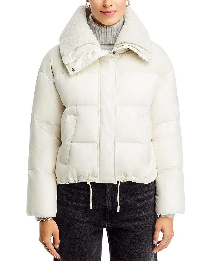 Yves Salomon Shearling Collar Down Puffer Jacket 5