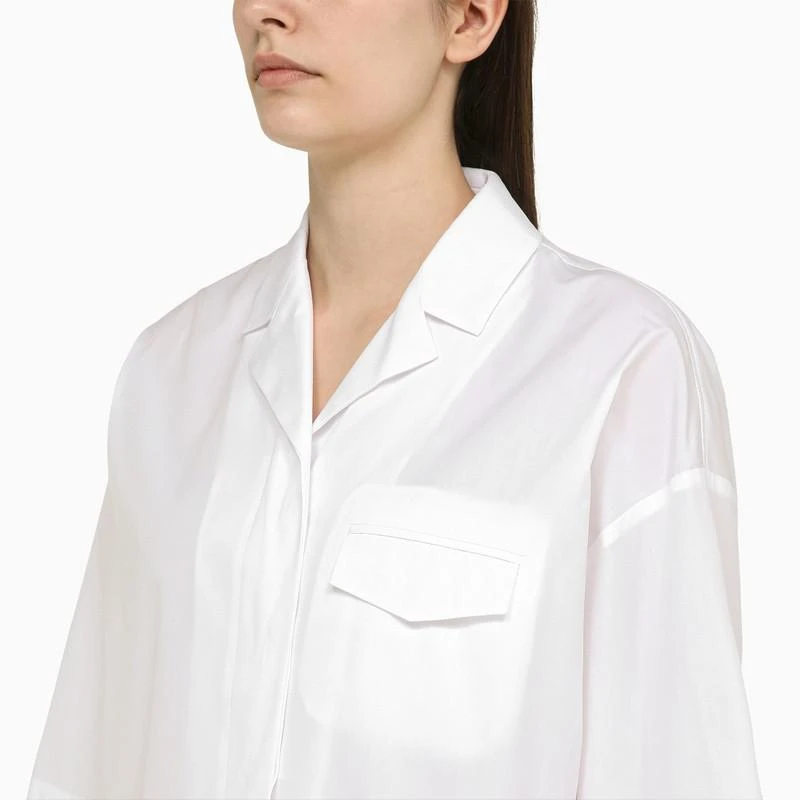 Max Mara White short-sleeved cotton shirt 4