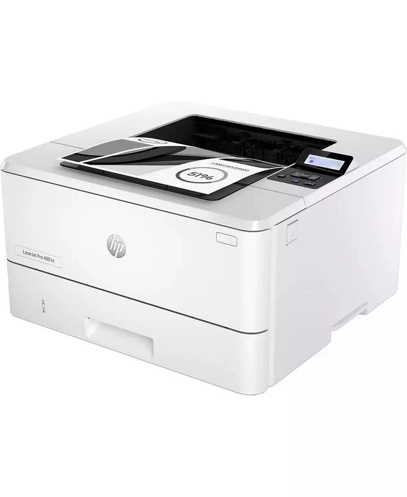 HP Laser Jet Pro 4001n Black & White Printer - White 2